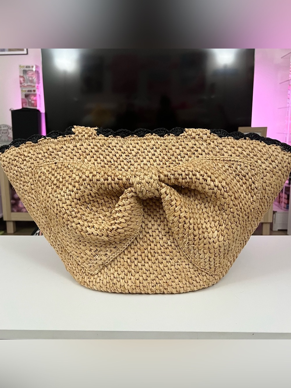 Kate Spade Raffia Bow Tote